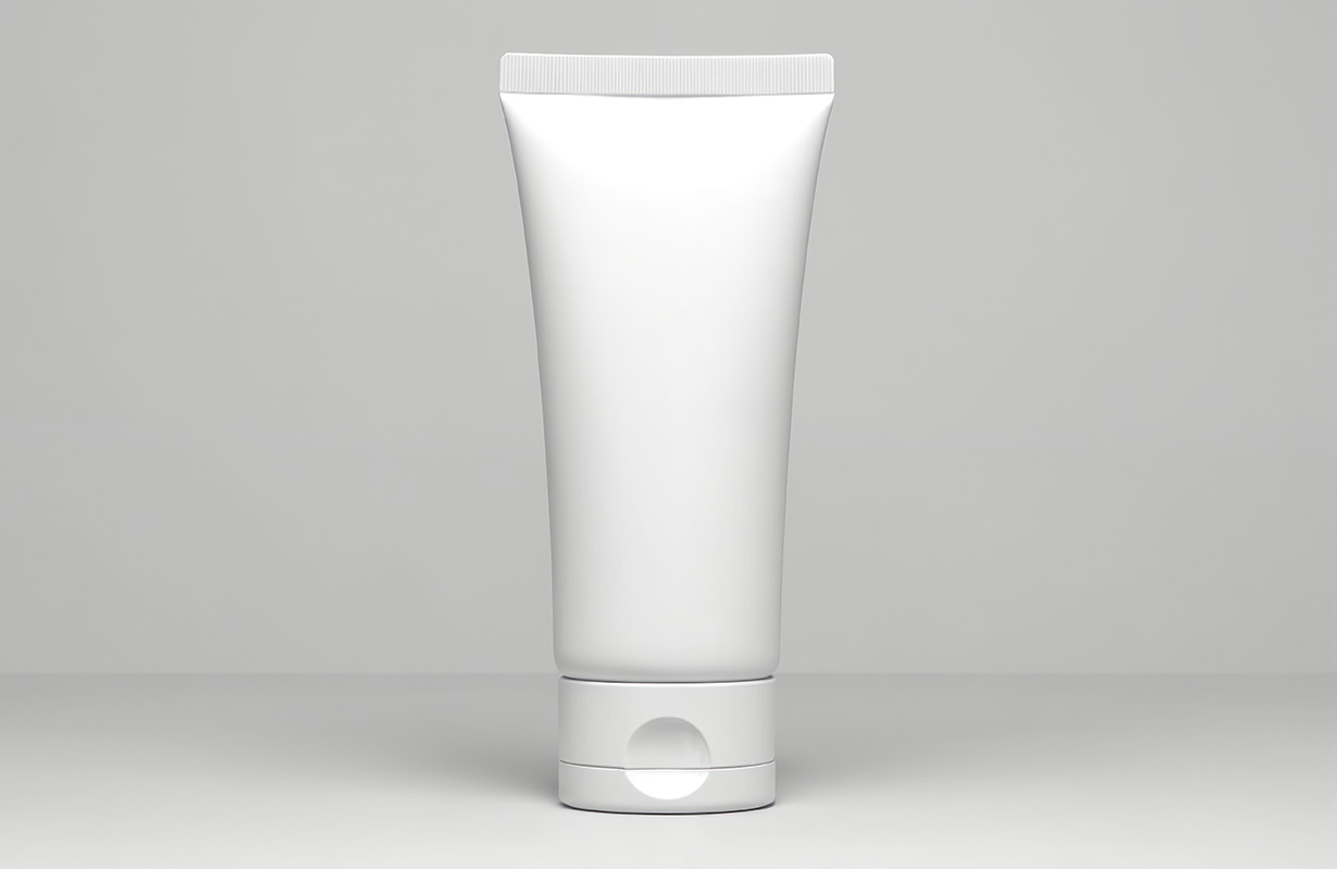 Tube en plastique blanc recyclé